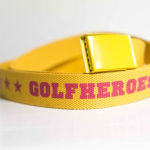 Gürtel gelb/brombeer Golfhose GolfHeroes