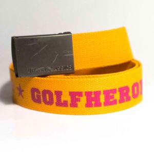 Gürtel orange/brombeer Golfhose GolfHeroes